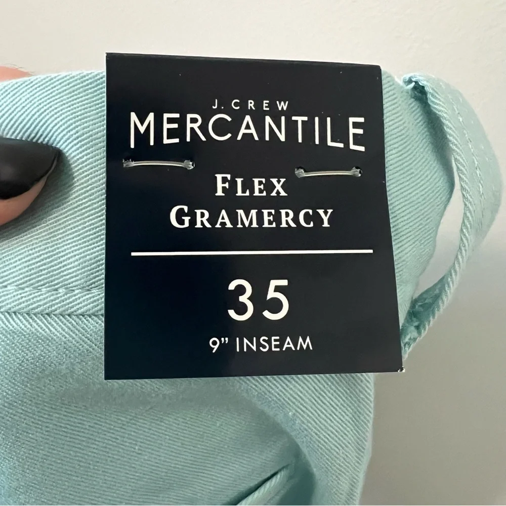 J. Crew Mercantile Light Blue Green Flat Front Flex Shorts